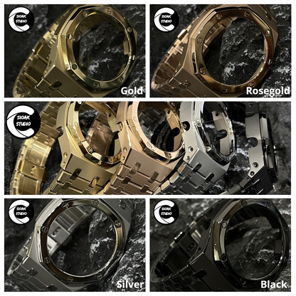 Casioak Mod Custom Casio G-Shock Royal Oak Custom Mens Luxury Metal Watches Tiffany Rainbow Ga 2100 Ga b2100