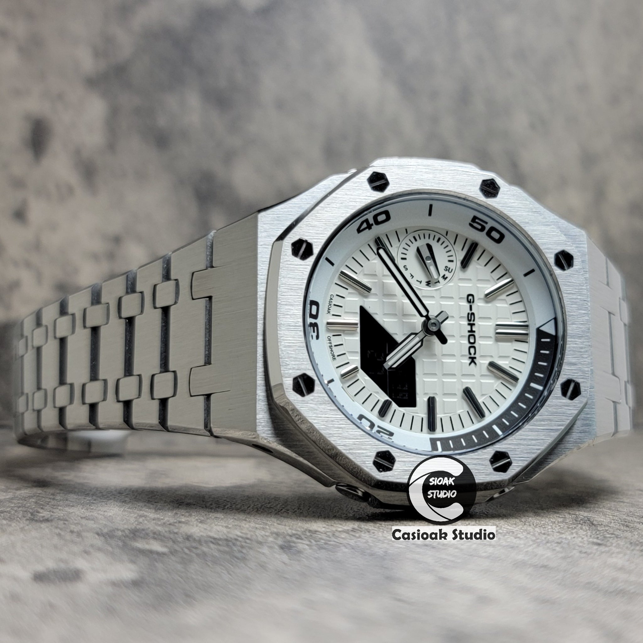 Casioak-Mod-Watch-NEW-Silver-