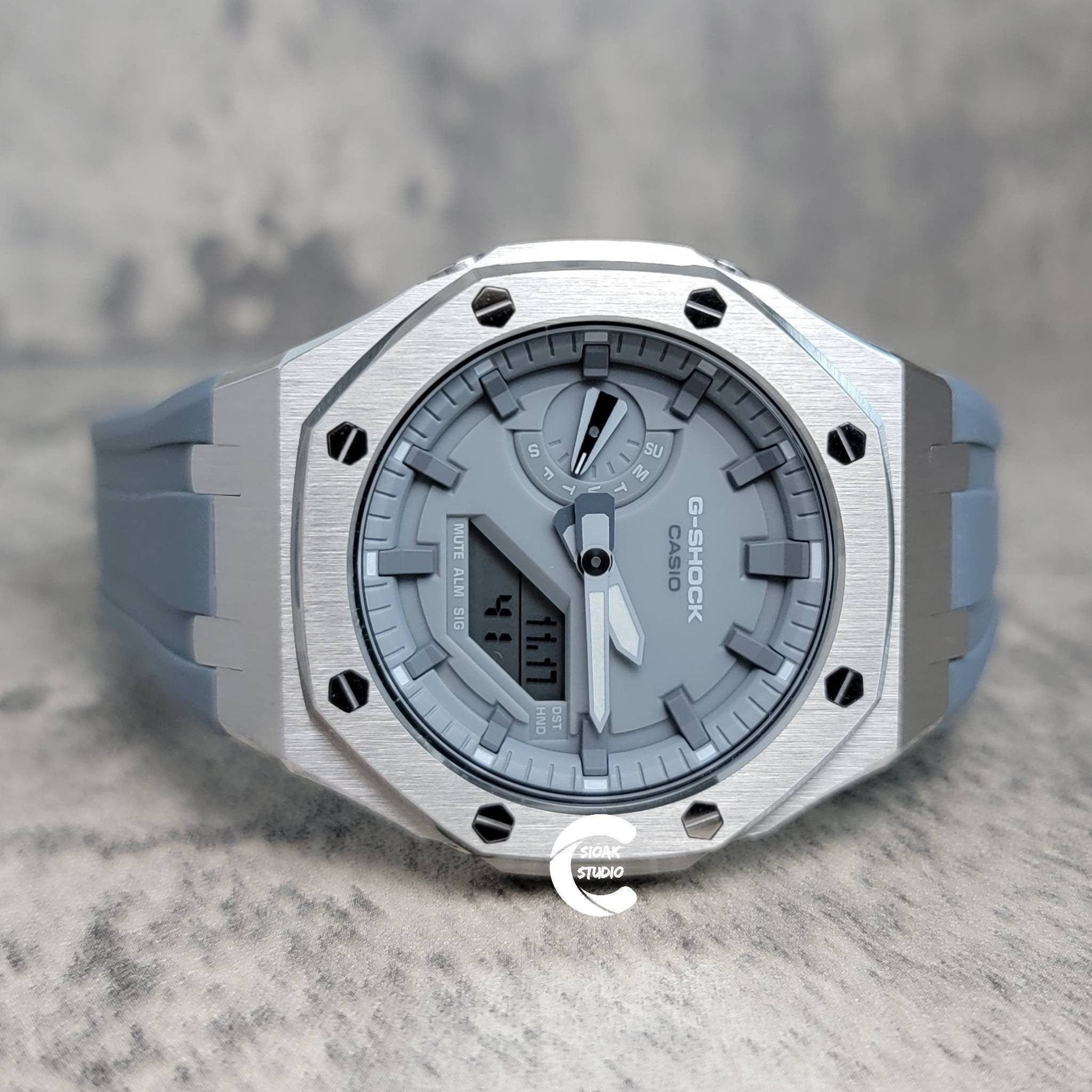 Casioak-Mod-Watch-Silver-Case-