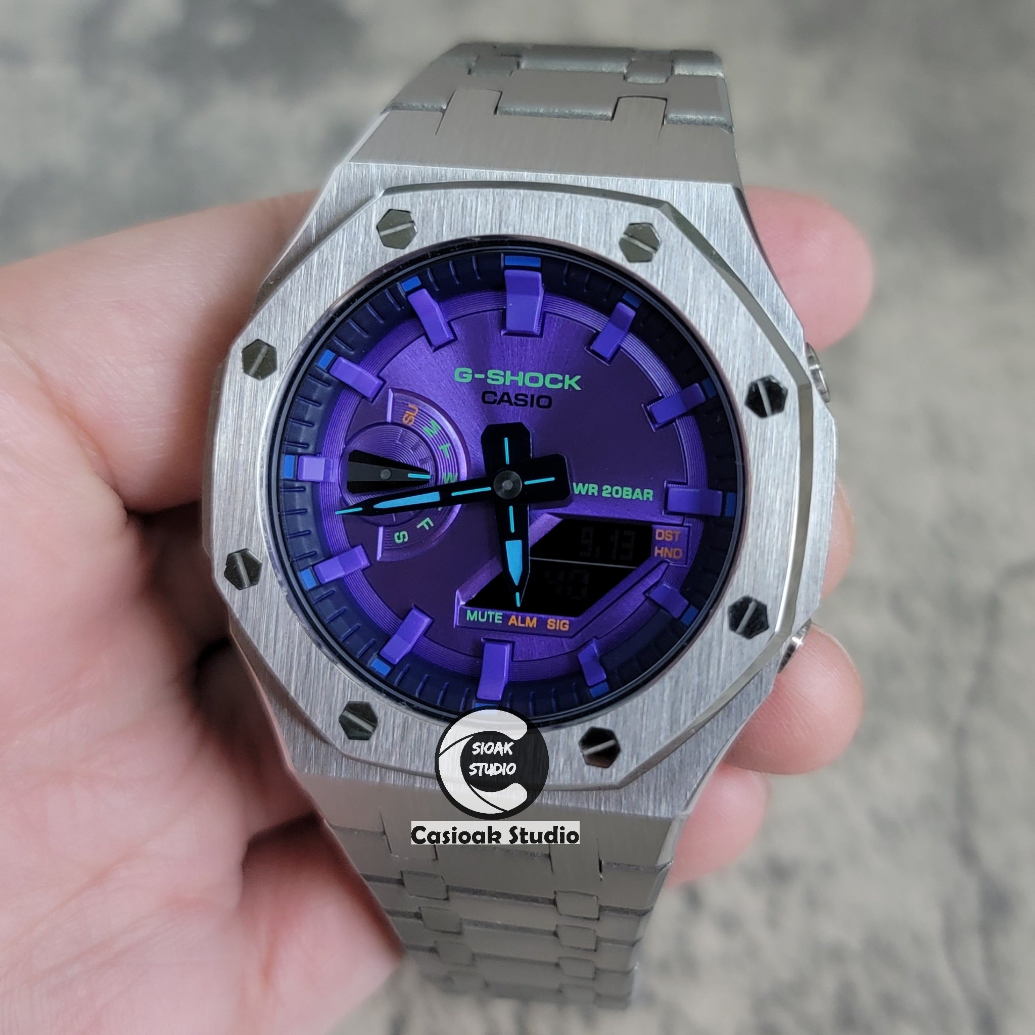 Casioak-Mod-Watch-Silver-Case-