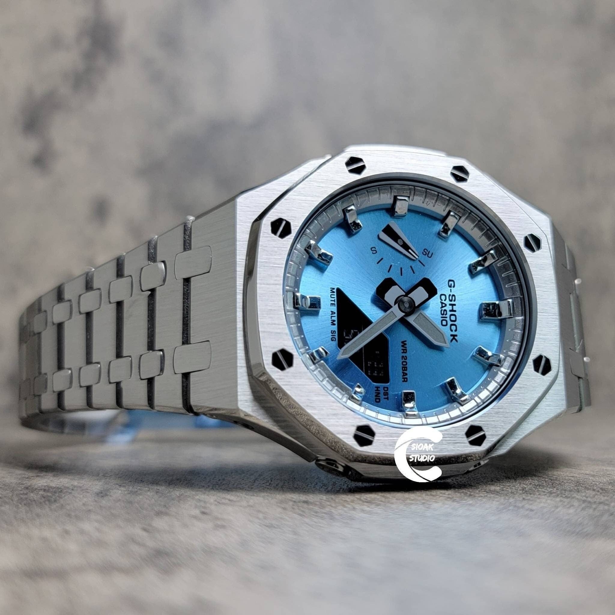 Casioak-Mod-Watch-Silver-Case-