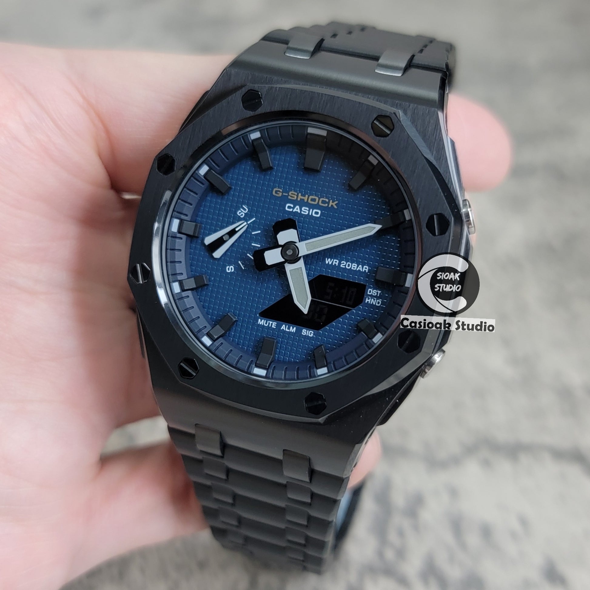 Casioak Mod Custom Casio G-Shock Royal Oak Custom Mens Luxury Metal Watches Tiffany Rainbow Ga 2100 Ga b2100