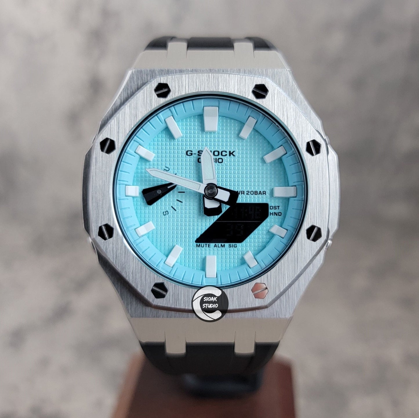 Casioak Mod Custom Casio G-Shock Royal Oak Custom Mens Luxury Metal Watches Tiffany Rainbow Ga 2100 Ga b2100