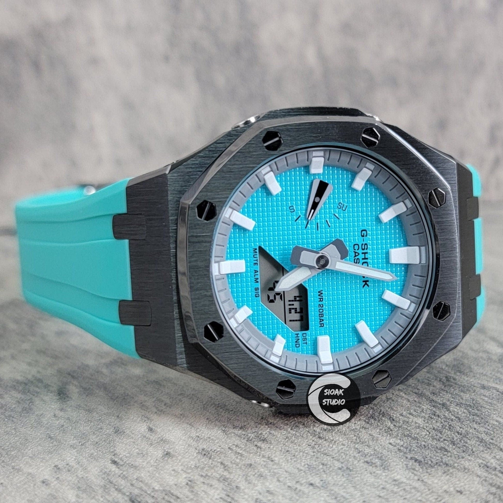 Casioak Mod Custom Casio G-Shock Royal Oak Custom Mens Luxury Metal Watches Tiffany Rainbow Ga 2100 Ga b2100