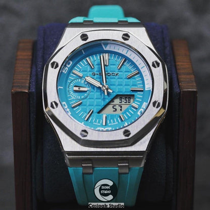 Casioak Mod Custom Casio G-Shock Royal Oak Custom Mens Luxury Metal Watches Tiffany Rainbow Ga 2100 Ga b2100