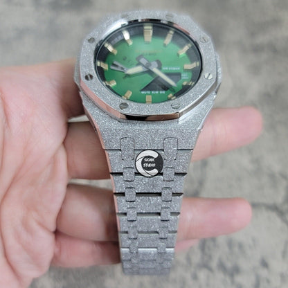 Casioak Mod Custom Casio G-Shock Royal Oak Custom Mens Luxury Metal Watches Tiffany Rainbow Ga 2100 Ga b2100