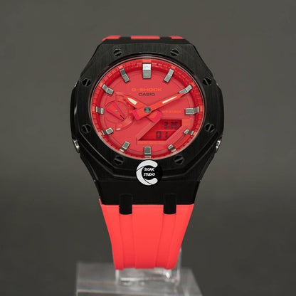 Casioak Mod Custom Casio G-Shock Royal Oak Custom Mens Luxury Metal Watches Tiffany Rainbow Ga 2100 Ga b2100