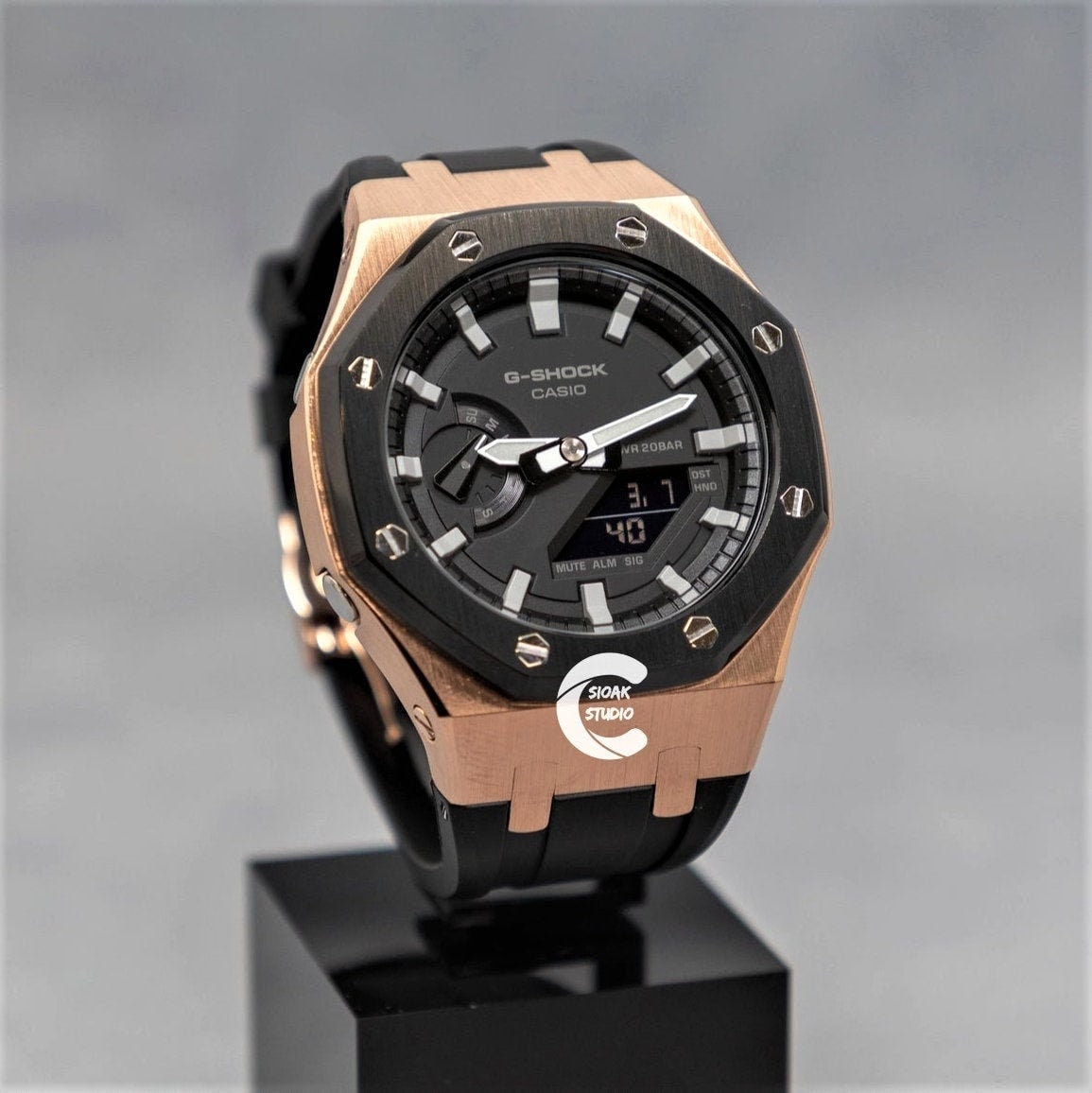 Casioak Mod Custom Casio G-Shock Royal Oak Custom Mens Luxury Metal Watches Tiffany Rainbow Ga 2100 Ga b2100