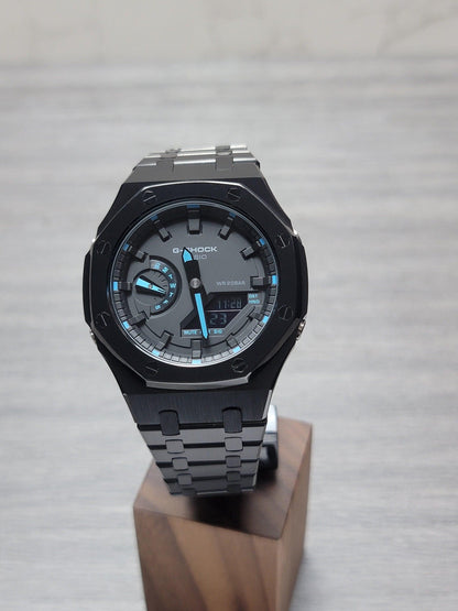 Casioak Mod Custom Casio G-Shock Royal Oak Custom Mens Luxury Metal Watches Tiffany Rainbow Ga 2100 Ga b2100