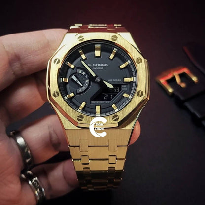 Casioak Mod Custom Casio G-Shock Royal Oak Custom Mens Luxury Metal Watches Tiffany Rainbow Ga 2100 Ga b2100