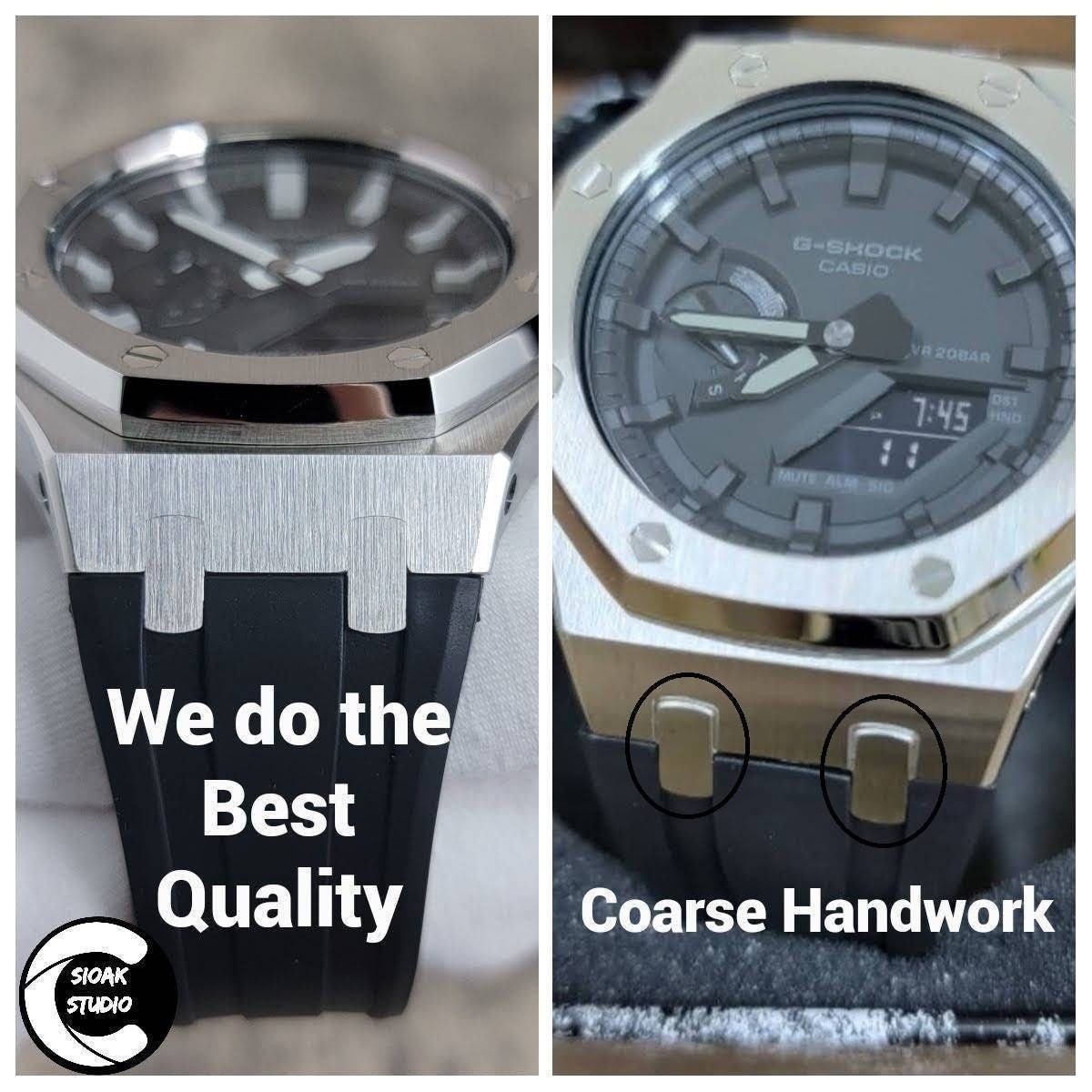 Casioak Mod Custom Casio G-Shock Royal Oak Custom Mens Luxury Metal Watches Tiffany Rainbow Ga 2100 Ga b2100