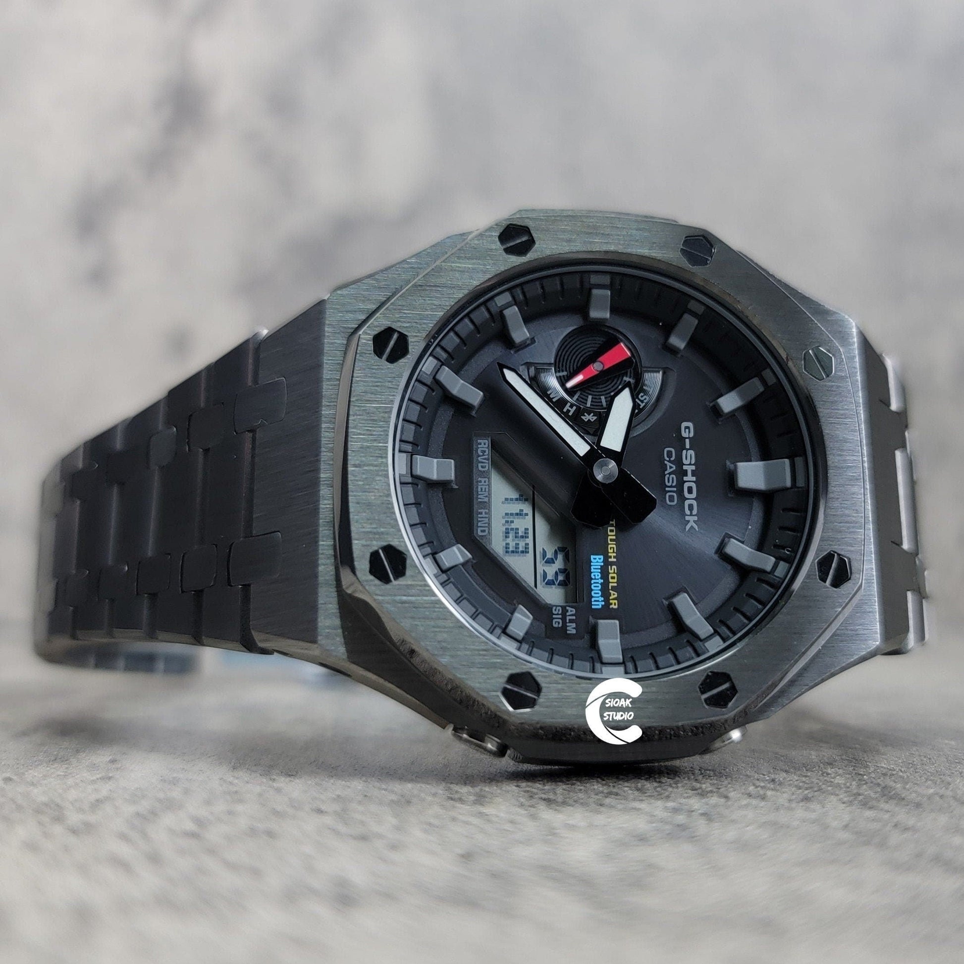 Casioak Mod Custom Casio G-Shock Royal Oak Custom Mens Luxury Metal Watches Tiffany Rainbow Ga 2100 Ga b2100