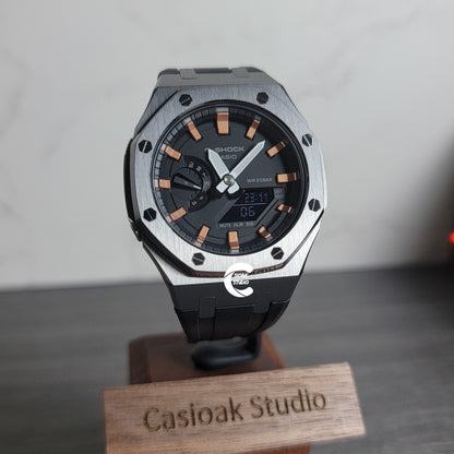 Casioak Mod Custom Casio G-Shock Royal Oak Custom Mens Luxury Metal Watches Tiffany Rainbow Ga 2100 Ga b2100