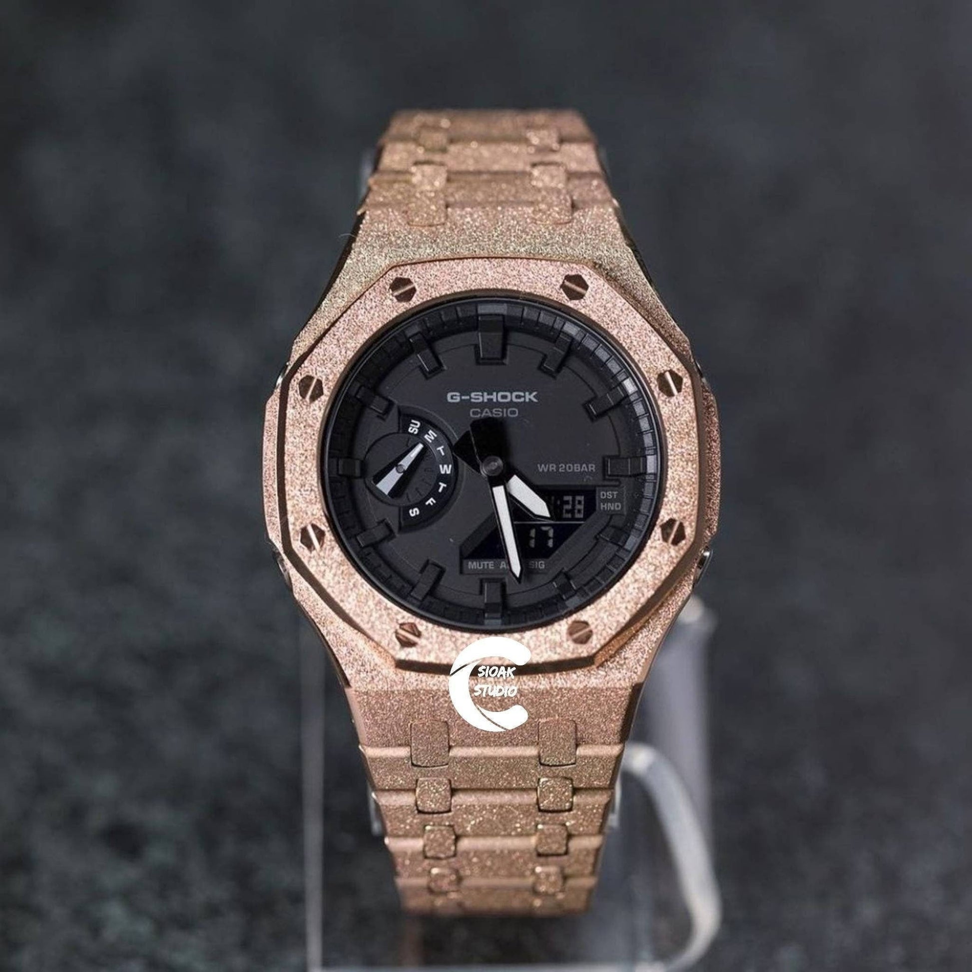 Casioak Mod Custom Casio G-Shock Royal Oak Custom Mens Luxury Metal Watches Tiffany Rainbow Ga 2100 Ga b2100