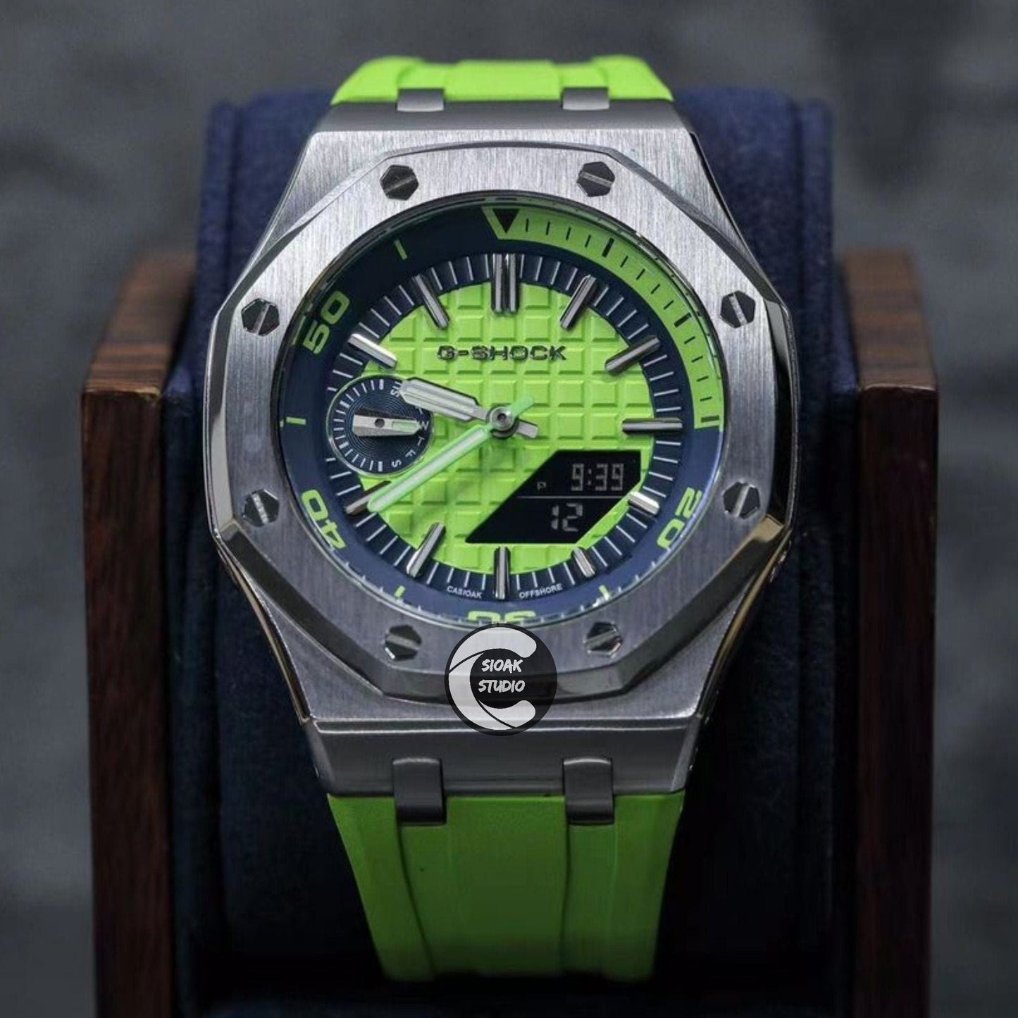 Casioak Mod Custom Casio G-Shock Royal Oak Custom Mens Luxury Metal Watches Tiffany Rainbow Ga 2100 Ga b2100