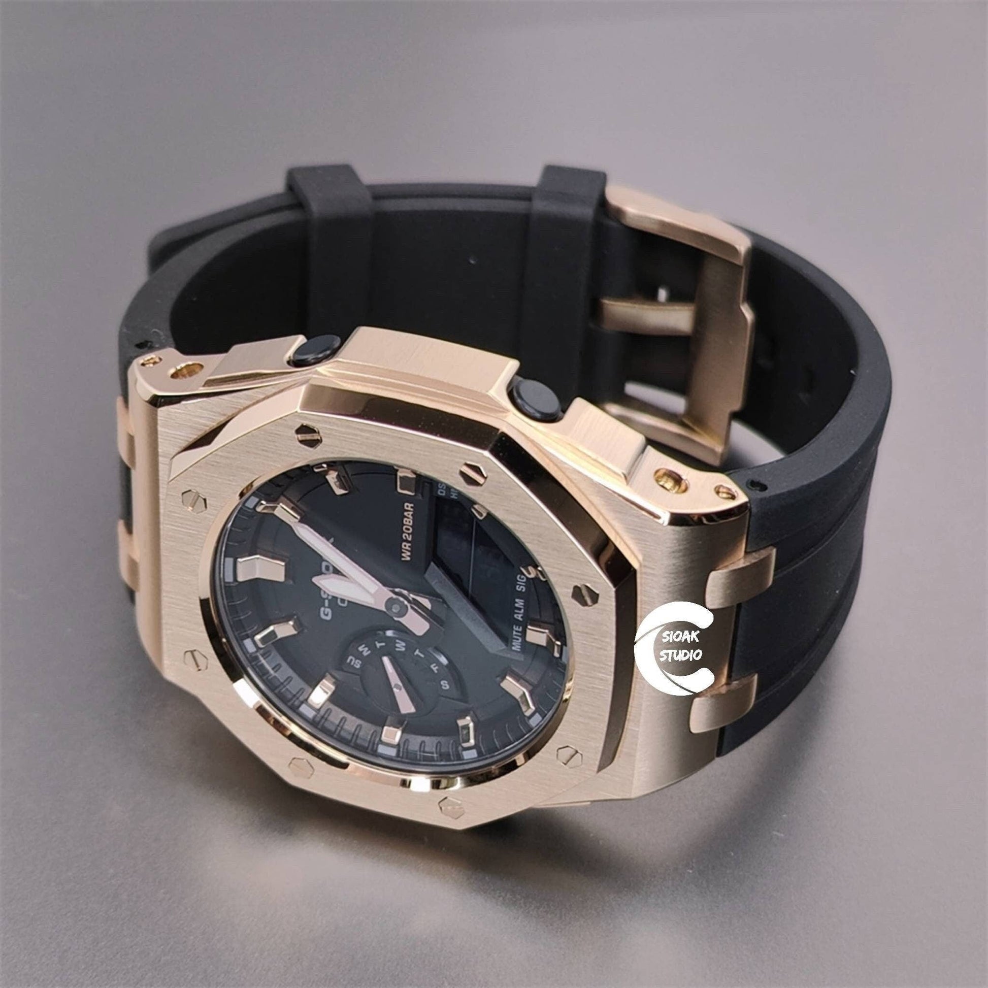 Casioak Mod Custom Casio G-Shock Royal Oak Custom Mens Luxury Metal Watches Tiffany Rainbow Ga 2100 Ga b2100