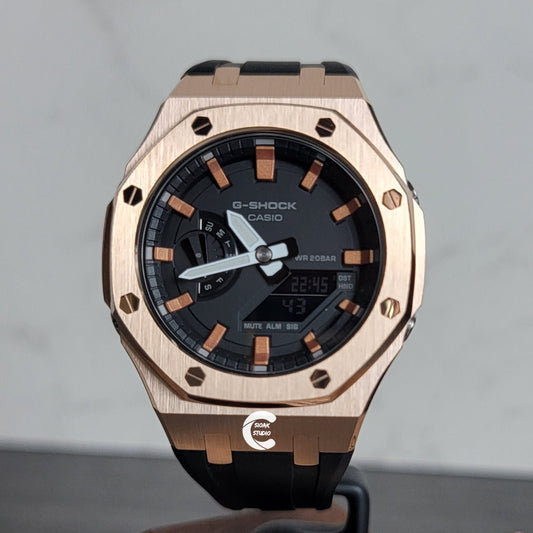 Casioak Mod Custom Casio G-Shock Royal Oak Custom Mens Luxury Metal Watches Tiffany Rainbow Ga 2100 Ga b2100