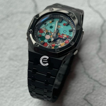 Casioak Mod Custom Casio G-Shock Royal Oak Custom Mens Luxury Metal Watches Tiffany Rainbow Ga 2100 Ga b2100