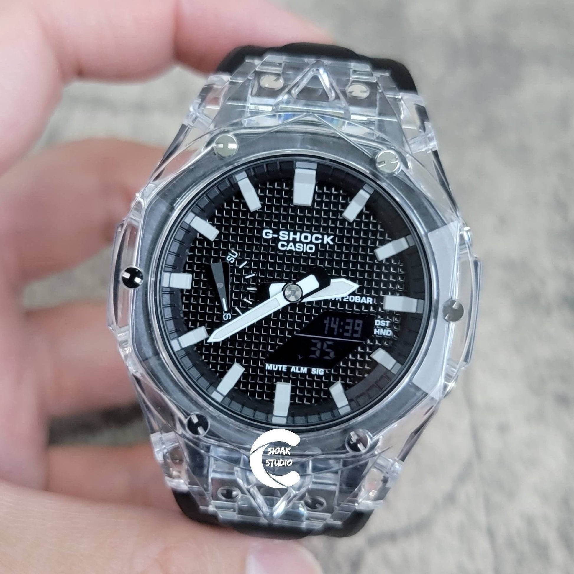 Casioak Mod Custom Casio G-Shock Royal Oak Custom Mens Luxury Metal Watches Tiffany Rainbow Ga 2100 Ga b2100