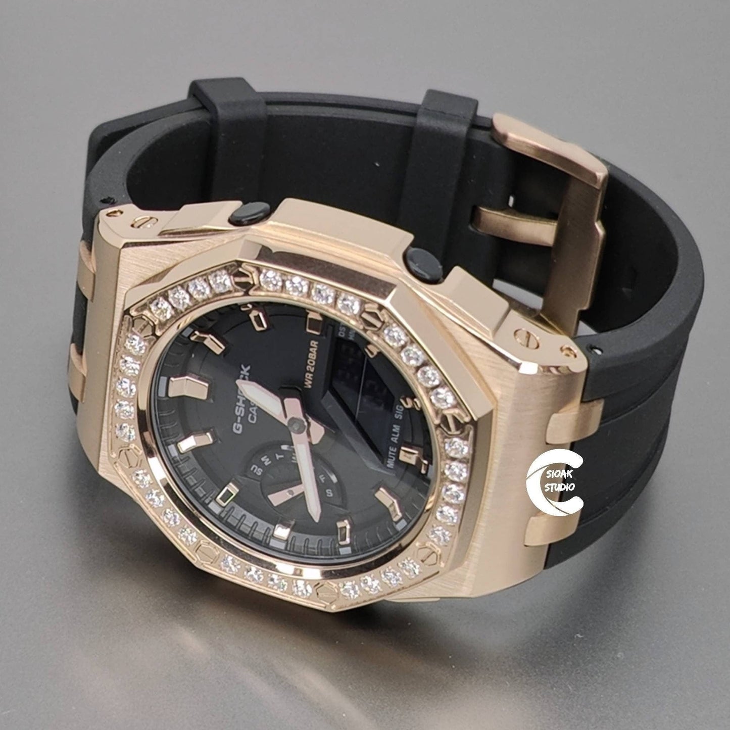 Casioak Mod Custom Casio G-Shock Royal Oak Custom Mens Luxury Metal Watches Tiffany Rainbow Ga 2100 Ga b2100