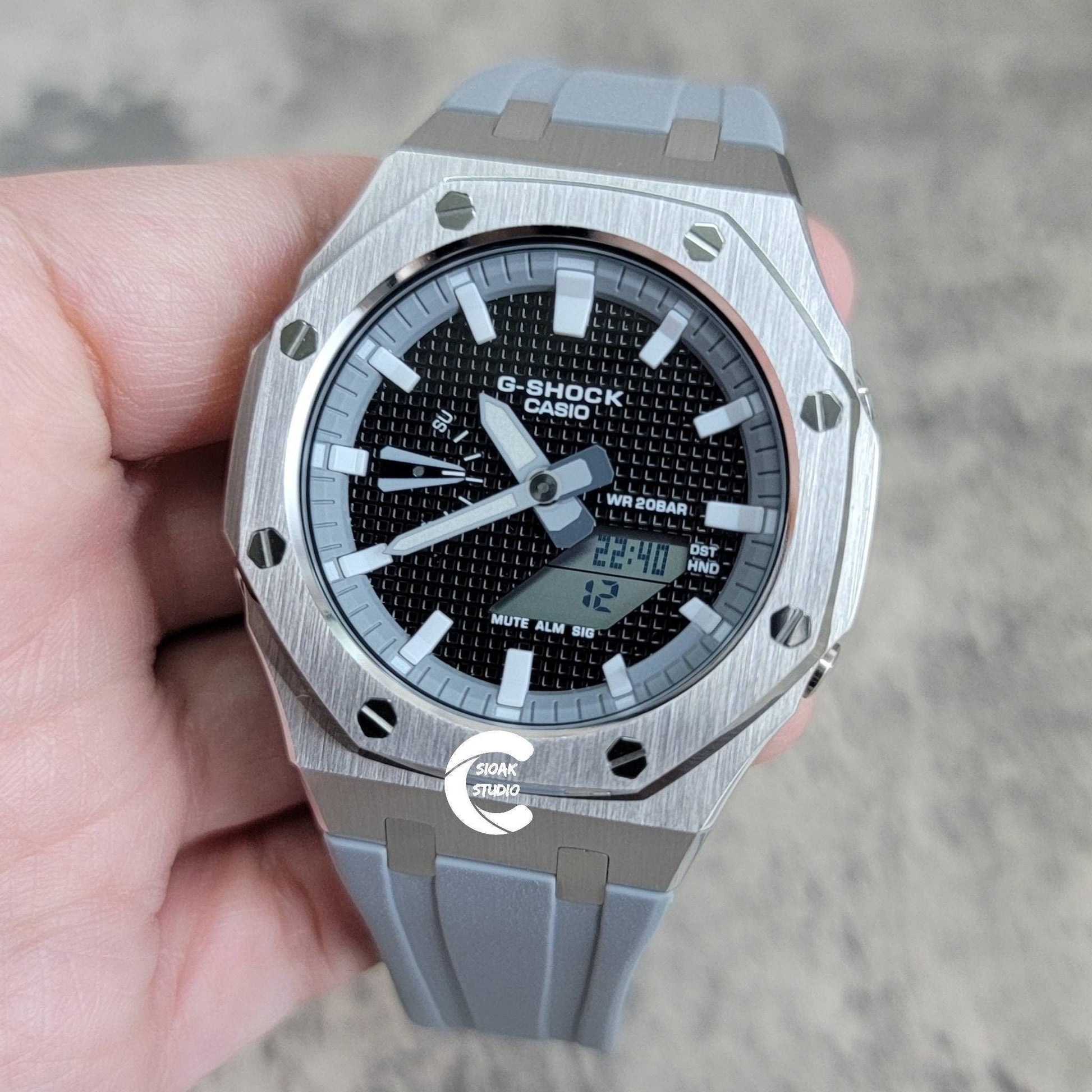 Casioak Mod Custom Casio G-Shock Royal Oak Custom Mens Luxury Metal Watches Tiffany Rainbow Ga 2100 Ga b2100