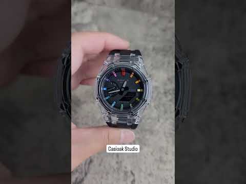 Casio World Time Watch With TWO Colour Screen Mod, Pick Your Own Colours,  AE-1200WHD-1AVEF 