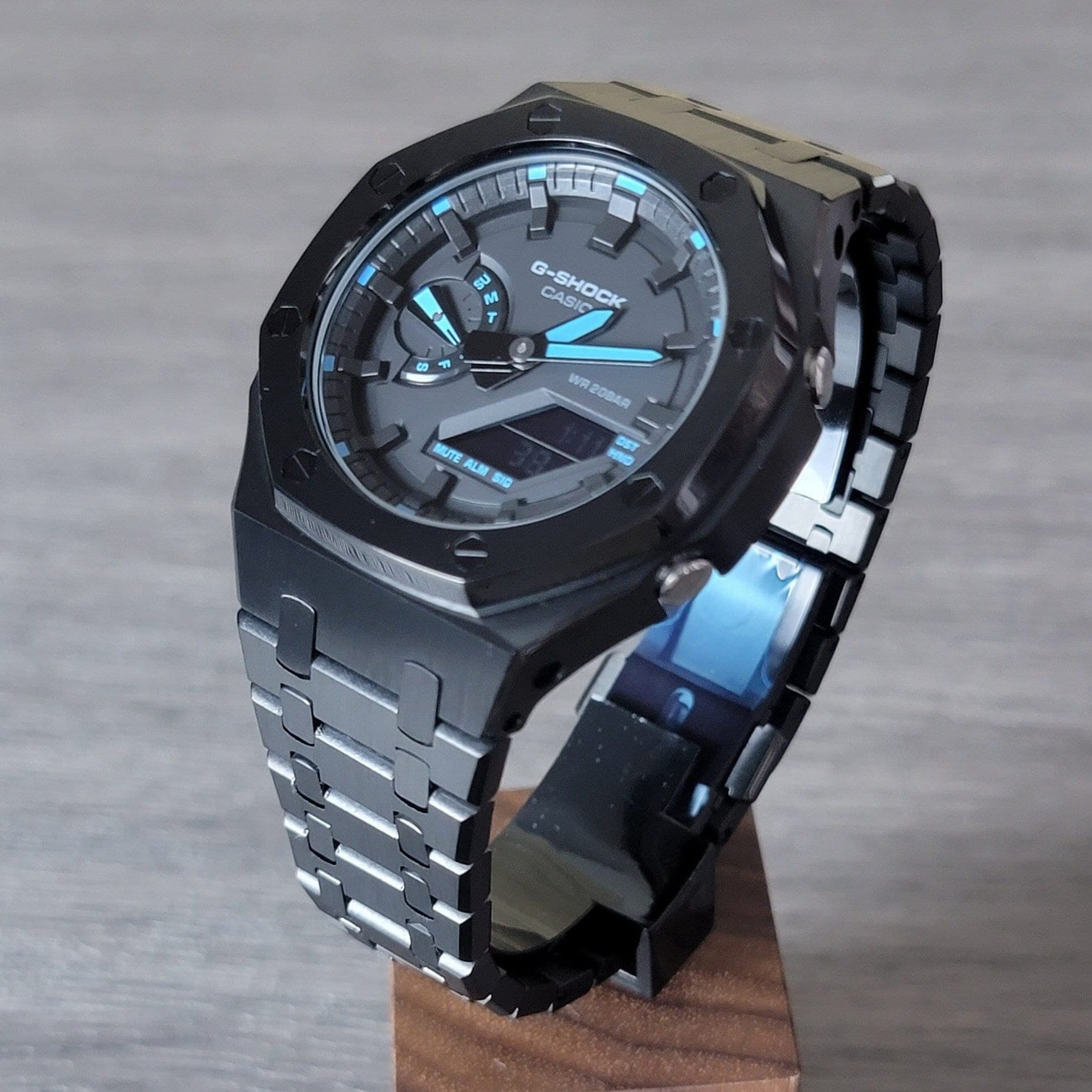 Casioak Mod Custom Casio G-Shock Royal Oak Custom Mens Luxury Metal Watches Tiffany Rainbow Ga 2100 Ga b2100